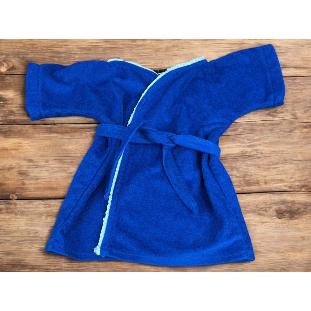 Blue Fleece Robe For 18" Dolls Unbranded